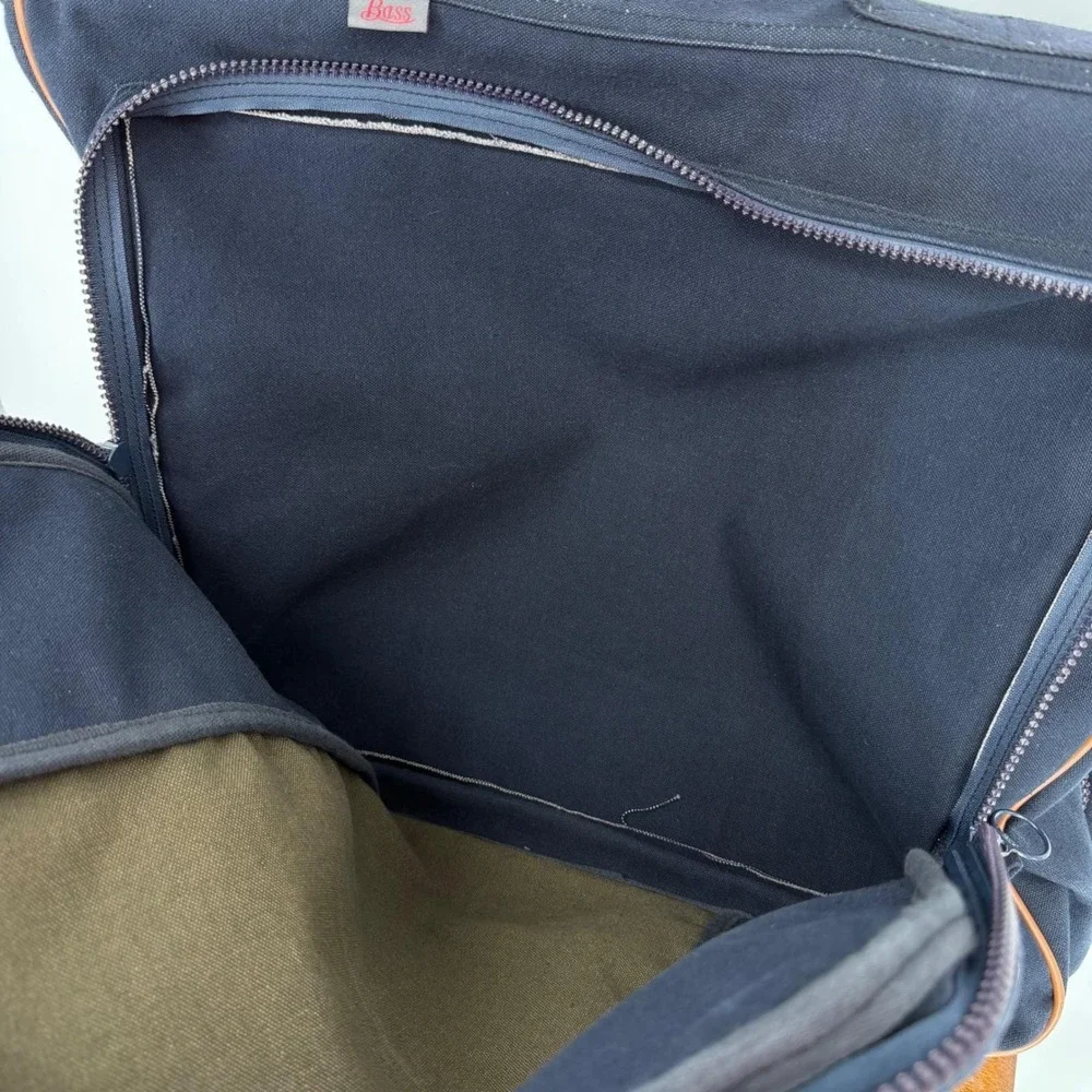 VTG 80s‎ G.H. Bass American Heritage Canvas Leather Garment Bag Complete
